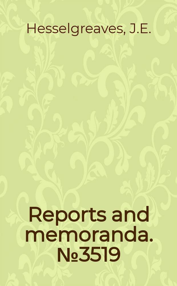 Reports and memoranda. №3519 : The Heating of air by "Dark" discharge