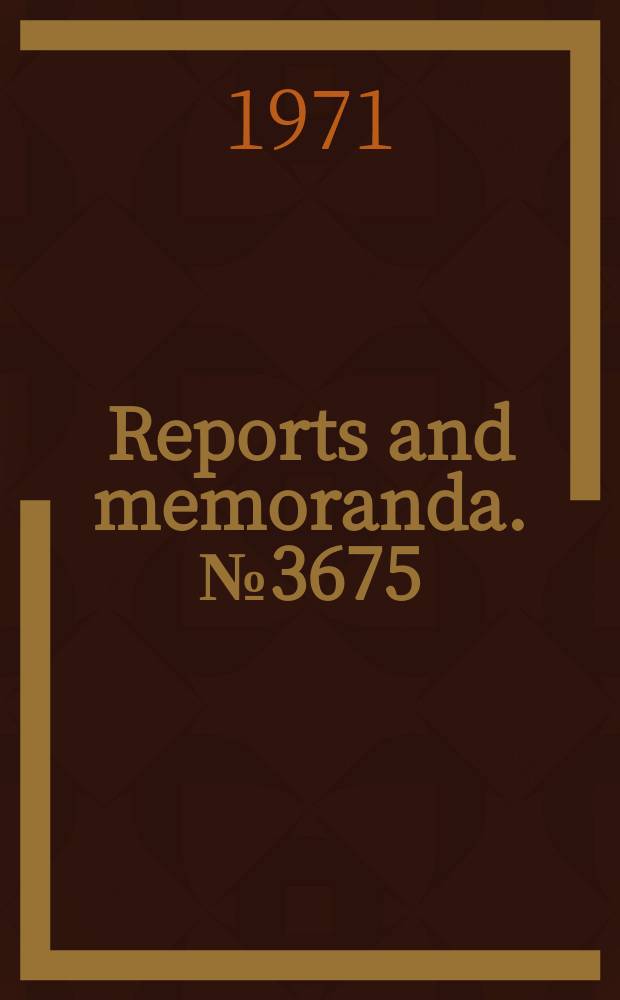 Reports and memoranda. №3675 : An approximate treatment
