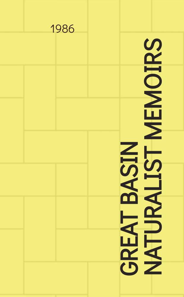 Great Basin naturalist memoirs