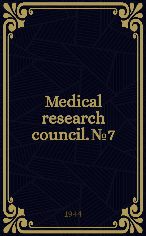 Medical research council. №7 : Aids to the investigation of peripheral nerve injuries