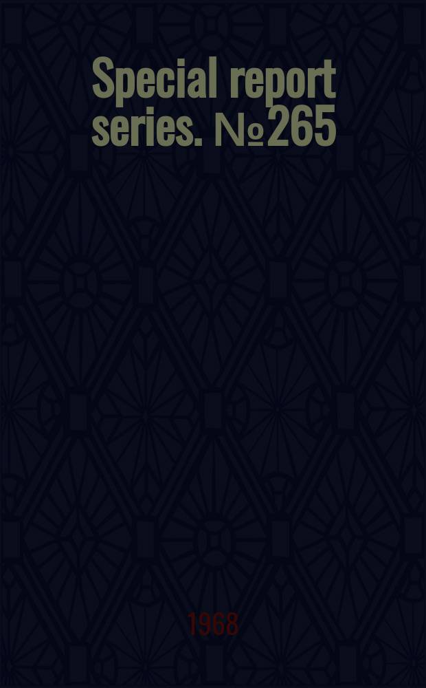 Special report series. №265 : Observations on the pathology of hydrocephalus, 4th impr.