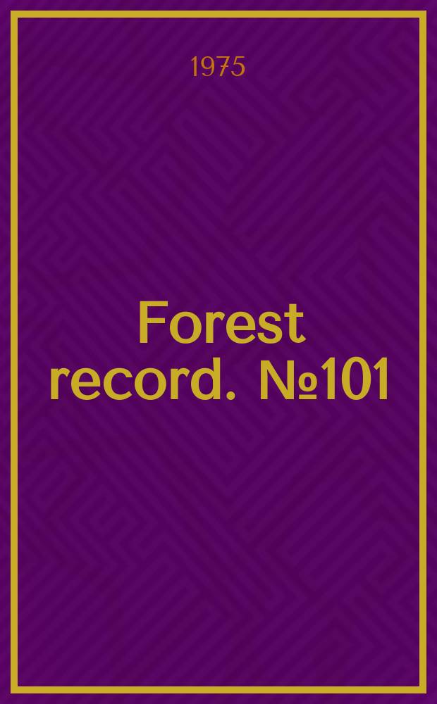 Forest record. №101 : Red squirrel