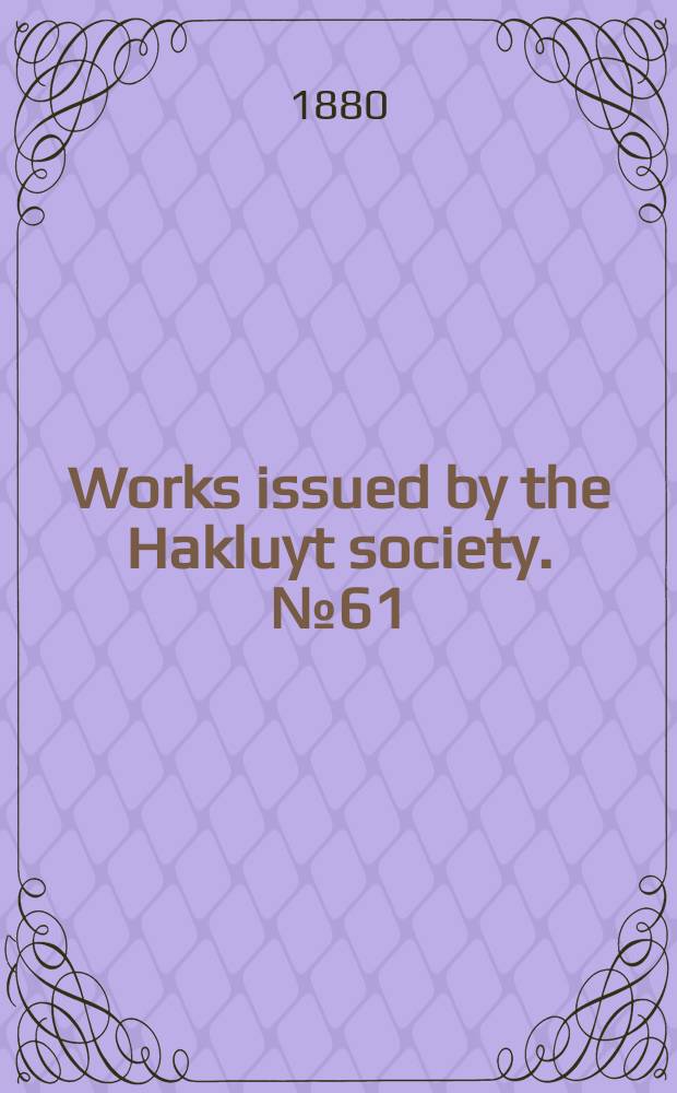 Works issued by the Hakluyt society. №61 : The natural & moral history of the Indies. Map of Peru