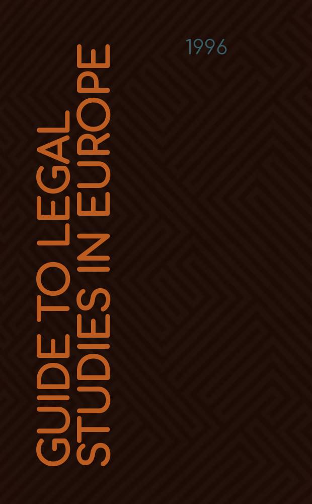 Guide to legal studies in Europe