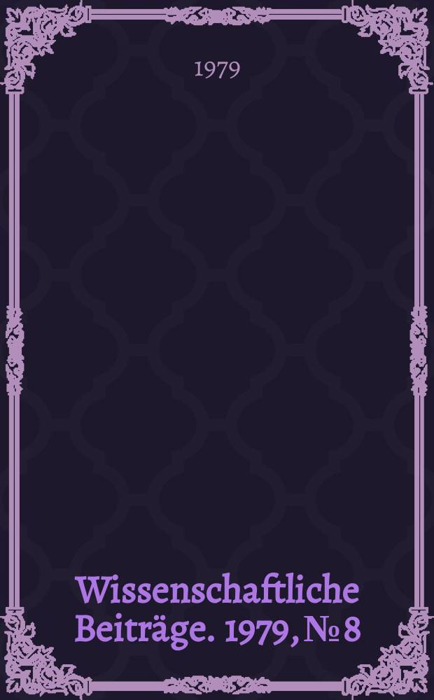 Wissenschaftliche Beitr&auml;ge. 1979, № 8 : G.F. H&auml;ndel und seine italienischen Zeitgenossen