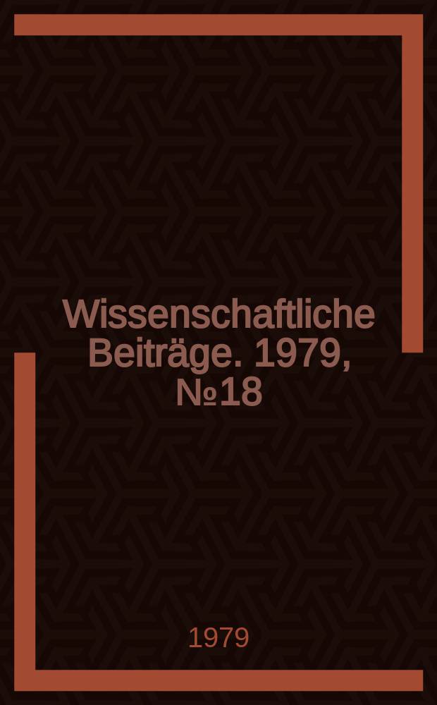 Wissenschaftliche Beiträge. 1979, № 18 : Sportwissenschaftliches Kolloquium 1978