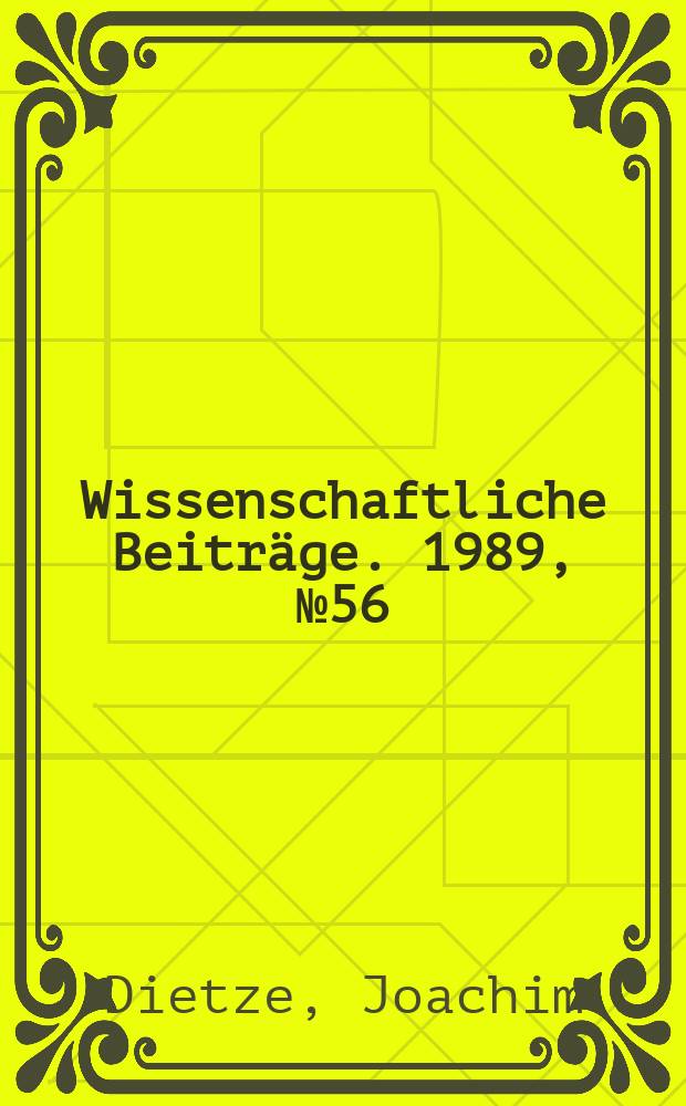 Wissenschaftliche Beiträge. 1989, № 56 : Frequenzwörterbuch Esperanto-Deutsch