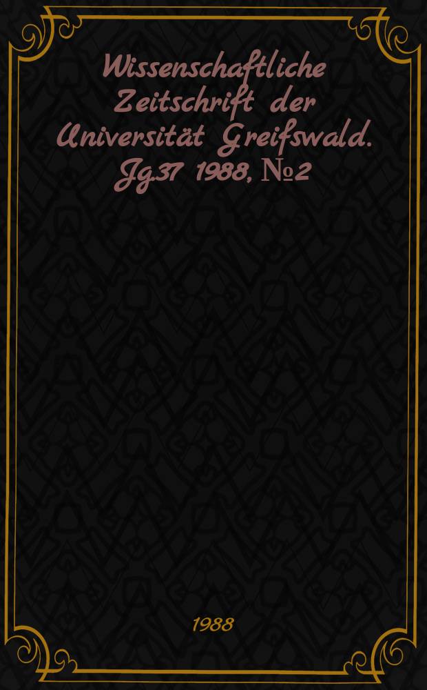 Wissenschaftliche Zeitschrift der Universit&auml;t Greifswald. Jg.37 1988, №2 : Theorie und Praxis der ein - und mehrsprachigen romanischen Lexikographie