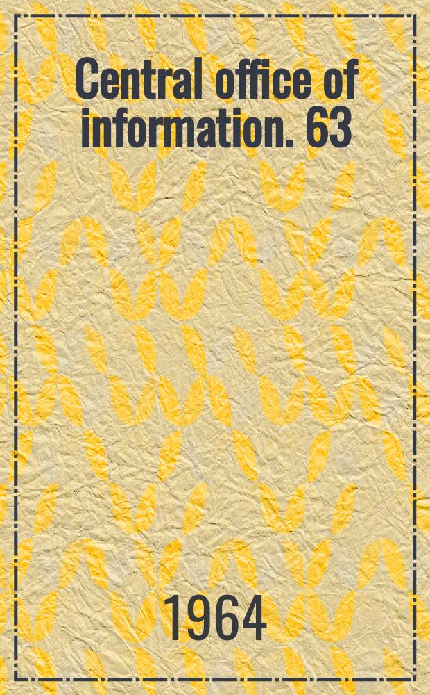 Central office of information. 63 : Malta. Malta : Independence constitution 1964