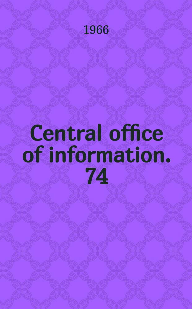 Central office of information. 74 : Barbados