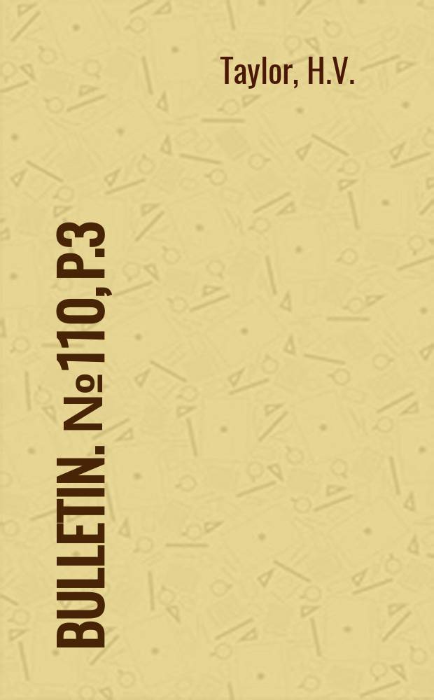 Bulletin. №110, P.3 : Foliage and foliage plants 1938