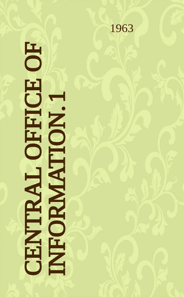 Central office of information. 1 : Local government in Britain