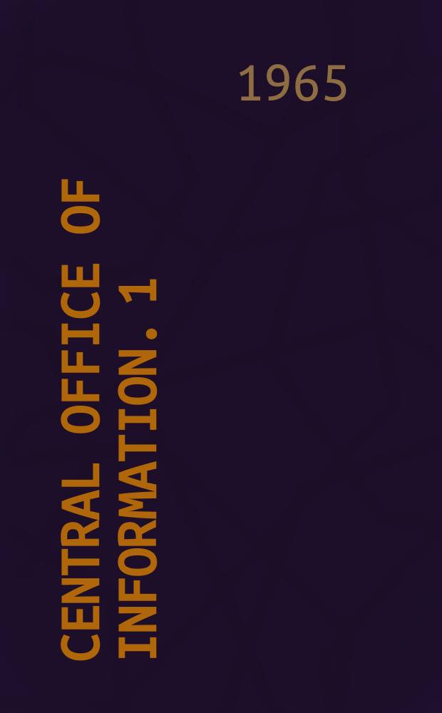 Central office of information. 1 : Local government in Britain