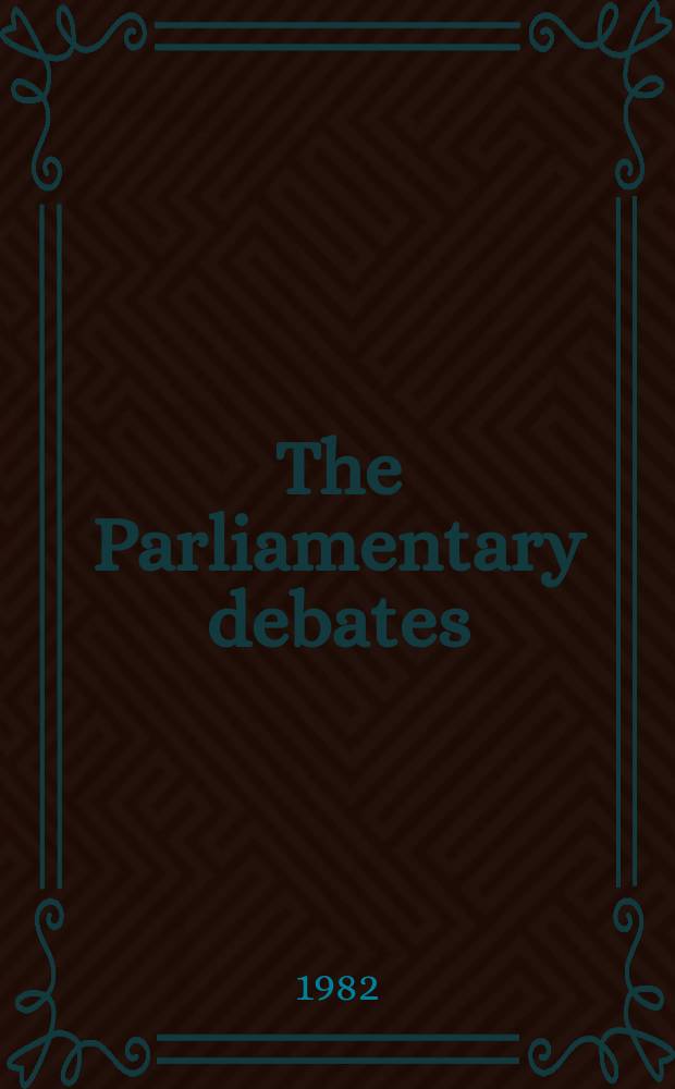 The Parliamentary debates (Hansard) : Official report ... of the ...Parliament of the United Kingdom of Great Britain and Northern Ireland. Vol.21, March29 - April8