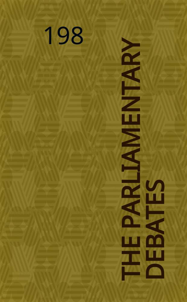 The Parliamentary debates (Hansard) : Official report ... of the ...Parliament of the United Kingdom of Great Britain and Northern Ireland. Sessional index