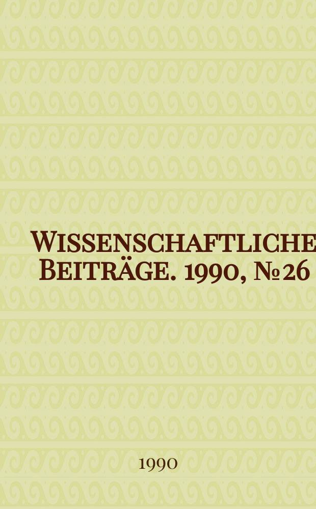 Wissenschaftliche Beitr&auml;ge. 1990, № 26 : Ultraschallmesstechnik in Forschung und Praxis