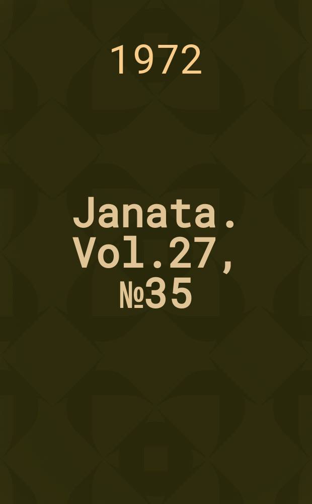 Janata. Vol.27, №35 : Platform of the Socialist party
