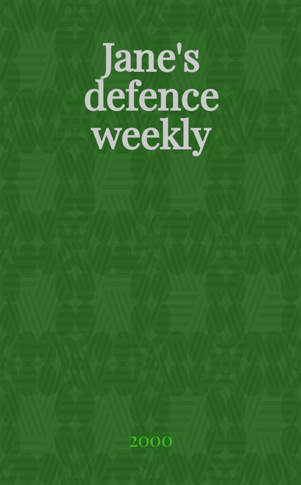 Jane's defence weekly : An intern. Thomson publ. Vol.33, №16
