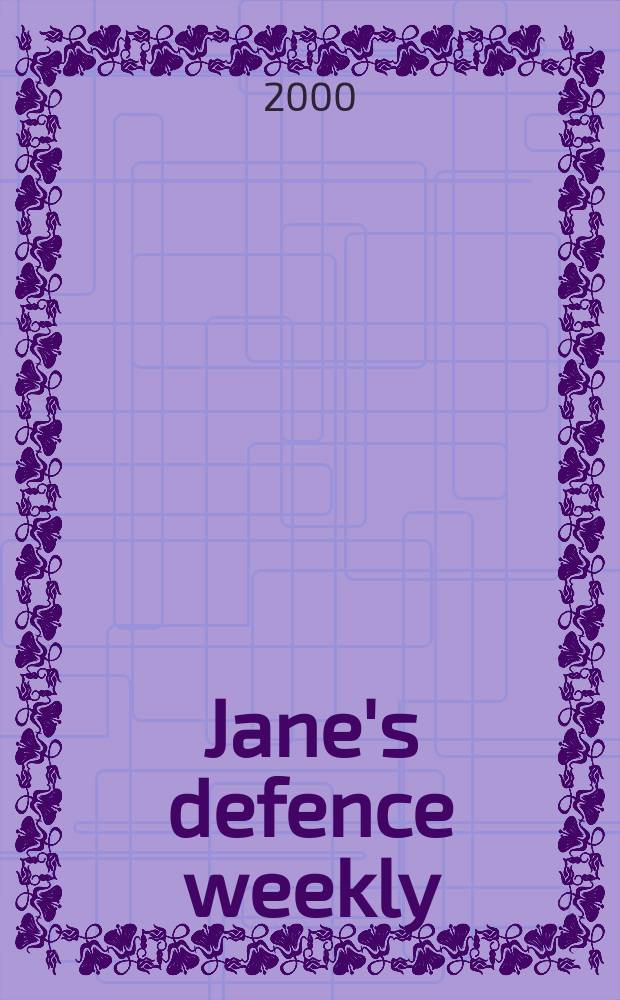 Jane's defence weekly : An intern. Thomson publ. Vol.33, №17