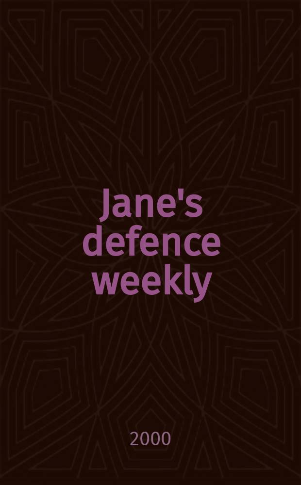 Jane's defence weekly : An intern. Thomson publ. Vol.34, №5