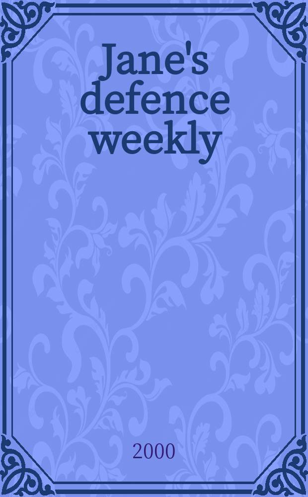 Jane's defence weekly : An intern. Thomson publ. Vol.34, №16