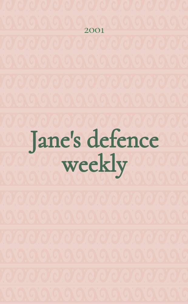 Jane's defence weekly : An intern. Thomson publ. Vol.36, №21