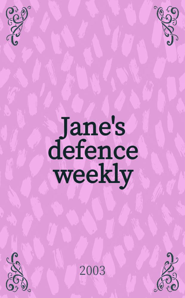 Jane's defence weekly : An intern. Thomson publ. Vol.39, №14