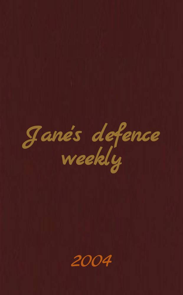 Jane's defence weekly : An intern. Thomson publ. Vol.41, №40