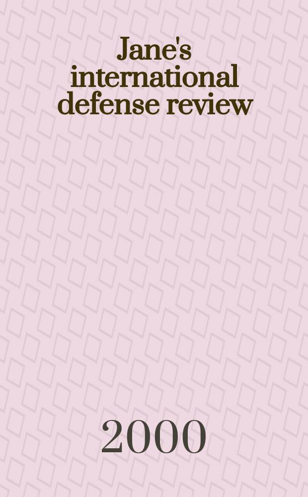 Jane's international defense review : Jane's IDR. Vol.33, №9