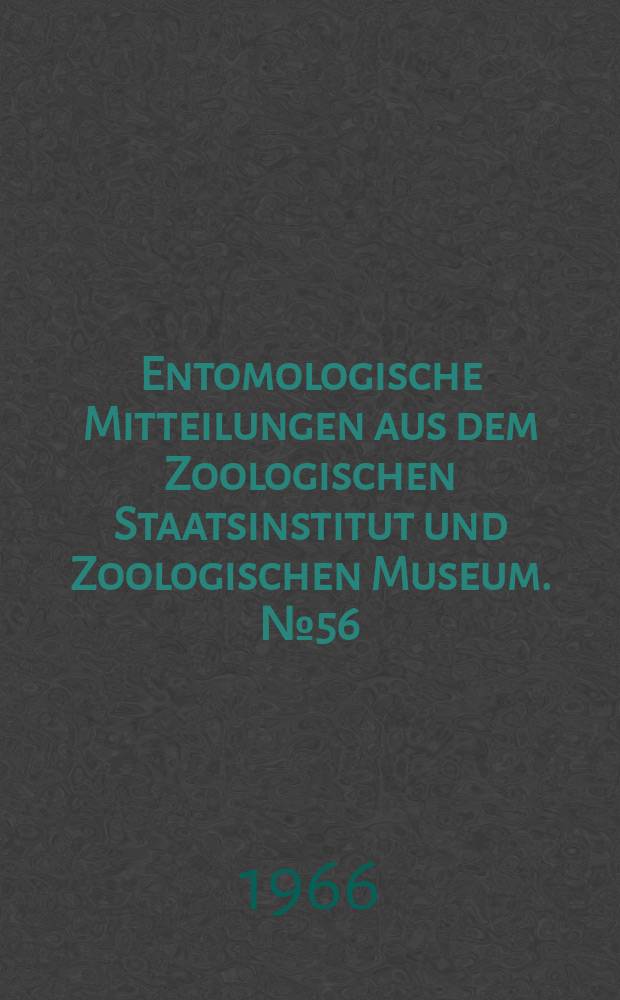 Entomologische Mitteilungen aus dem Zoologischen Staatsinstitut und Zoologischen Museum. №56 : Notes on Dermaptera in the Hamburg museum. Entwicklung und Reduction des Pterostigma bei Odonaten