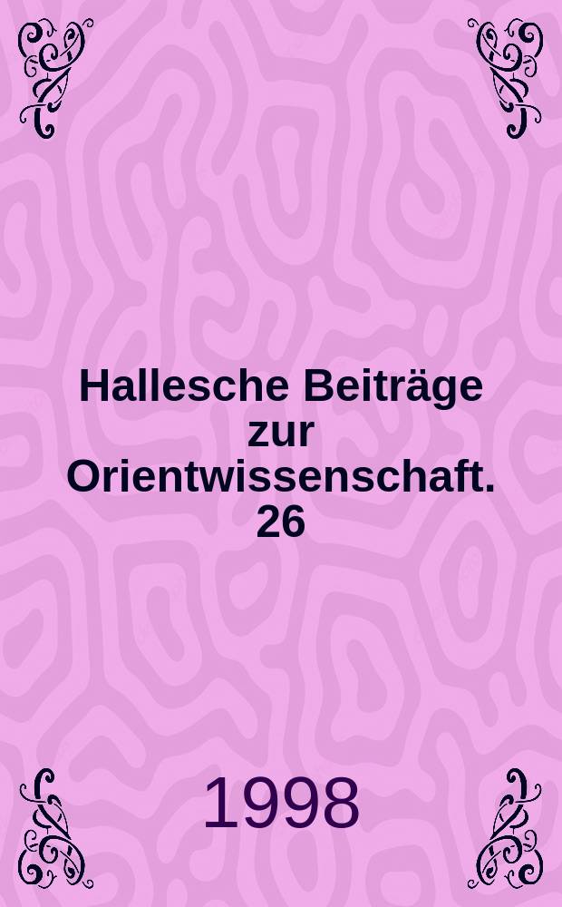 Hallesche Beiträge zur Orientwissenschaft. 26 : Zeit und Geschichte in der koptischen Frömmigkeit bis zum 8. Jahrhundert