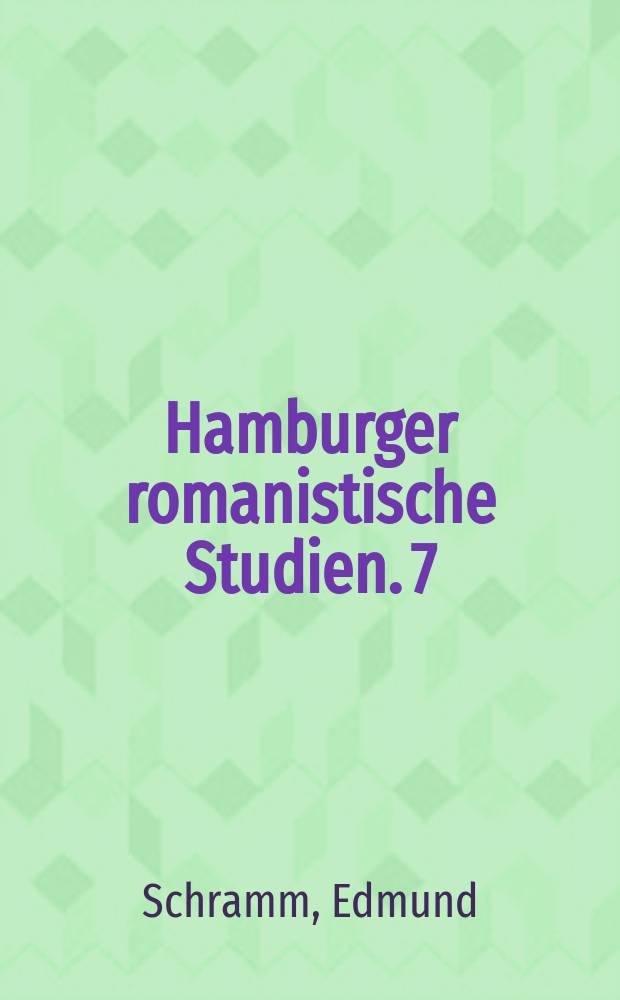 Hamburger romanistische Studien. 7 : Donoso Cortés