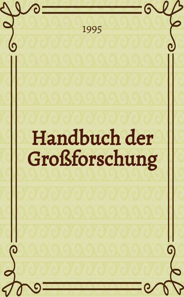 Handbuch der Großforschung