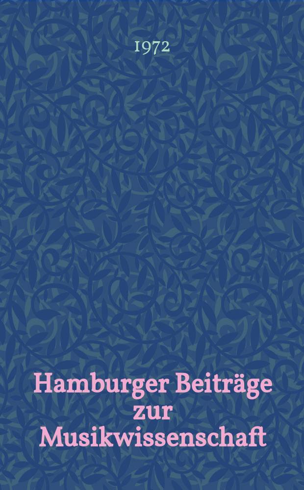 Hamburger Beiträge zur Musikwissenschaft