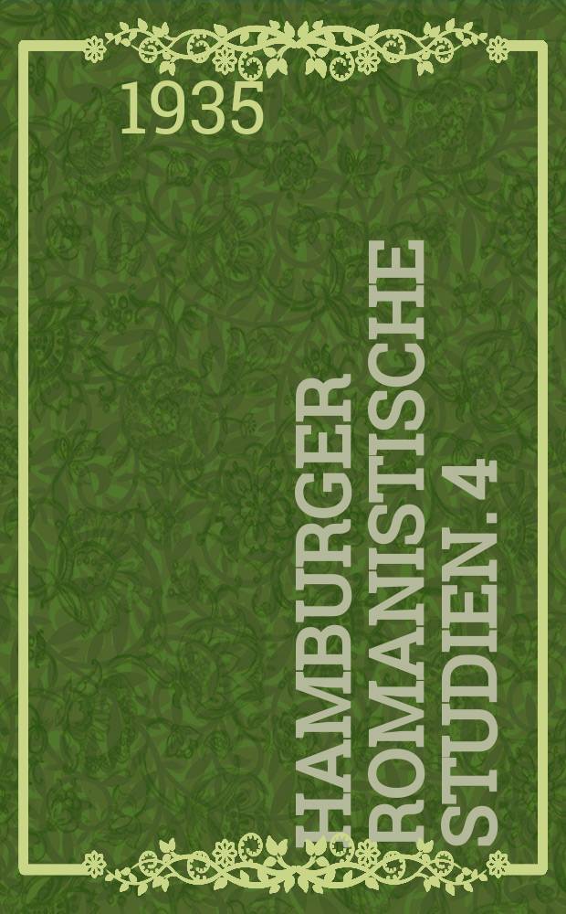 Hamburger romanistische Studien. 4 : Spanisch-jesuitische und deutsch-lutherische Metaphysik des 17. Jahrhunderts