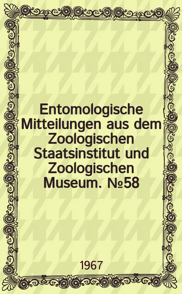 Entomologische Mitteilungen aus dem Zoologischen Staatsinstitut und Zoologischen Museum. №58 : Neue Pyemotidenfunde in Hamburg (Acarina, Pyemotidae). Considerations about the American and European apidology