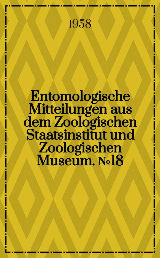 Entomologische Mitteilungen aus dem Zoologischen Staatsinstitut und Zoologischen Museum. №18 : On chilopods from Iraq