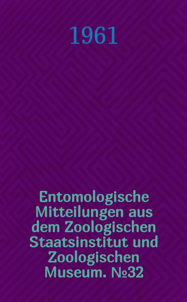 Entomologische Mitteilungen aus dem Zoologischen Staatsinstitut und Zoologischen Museum. №32 : Vergleichende morphologische Betrachtung der Soldaten des männlichen äußeren Genitalapparates von Synergus-Arten