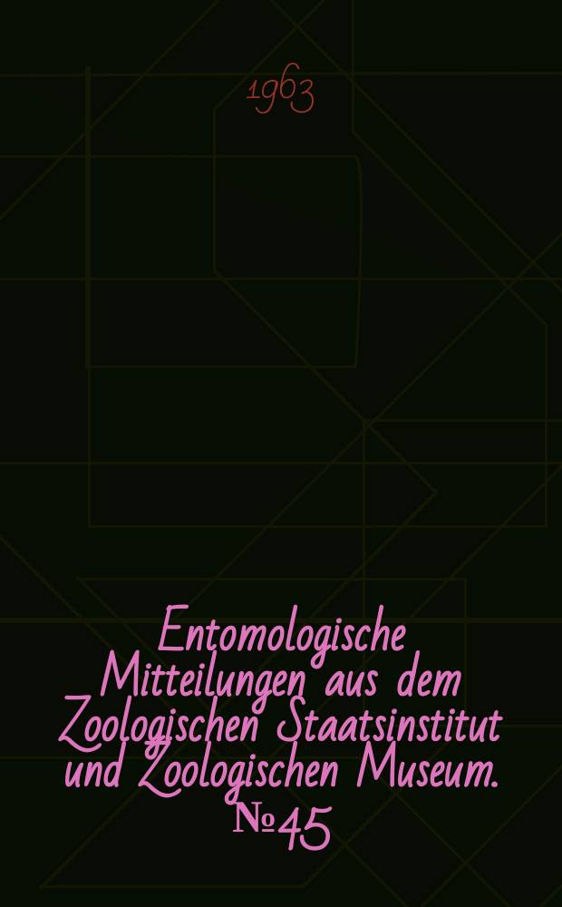 Entomologische Mitteilungen aus dem Zoologischen Staatsinstitut und Zoologischen Museum. №45 : Revision der europäischen Arten dreier Gattungen der Homoptera-Cicadina Dryodurgades Zakhvatkin, Fieberiella Signoret und Phlepsius Fieber