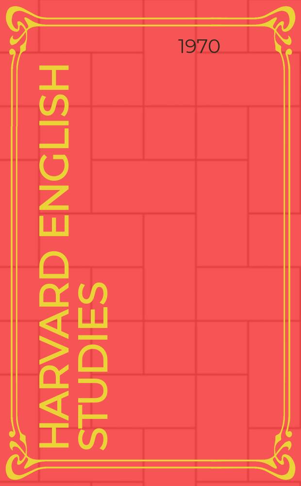 Harvard English studies