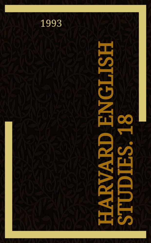 Harvard English studies. 18 : The Return of thematic criticism
