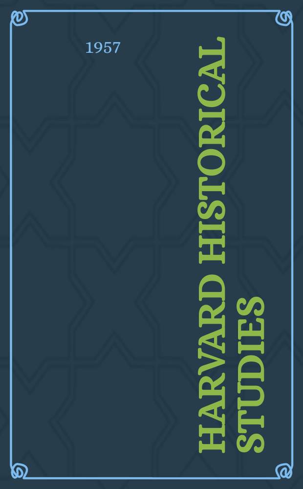 Harvard historical studies : Publ. under the direction of the Department of history from the income of the Henry Warren Torrey fund. Vol.69 : Vassouras