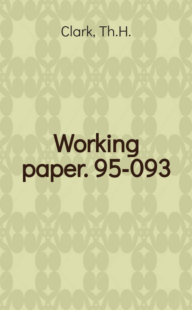 Working paper. 95-093 : Channel transformation