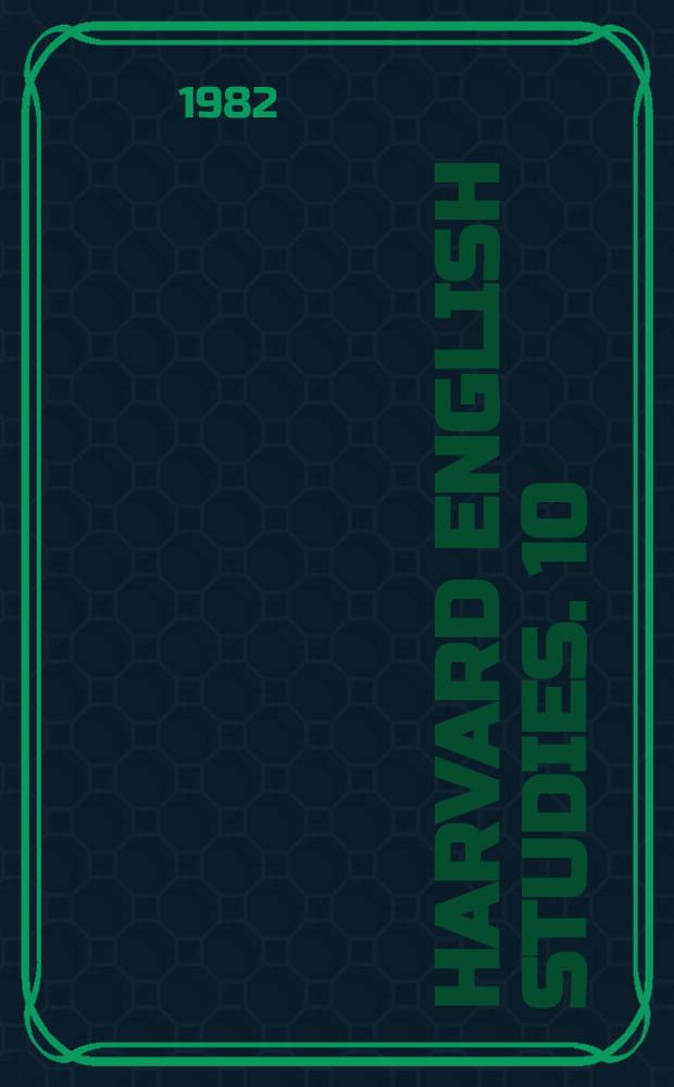 Harvard English studies. 10 : Emerson