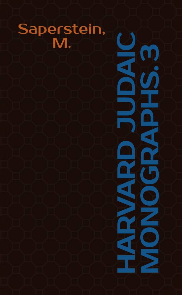 Harvard Judaic monographs. 3 : Decoding the Rabbis