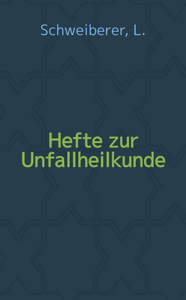 Hefte zur Unfallheilkunde : Beihefte zur "Monatsschrift für Unfallheilkunde". H.103 : Experimentelle Untersuchung an von Knochentransplantaten mit unveränderter und mit denaturierter Knochengrundsubstanz