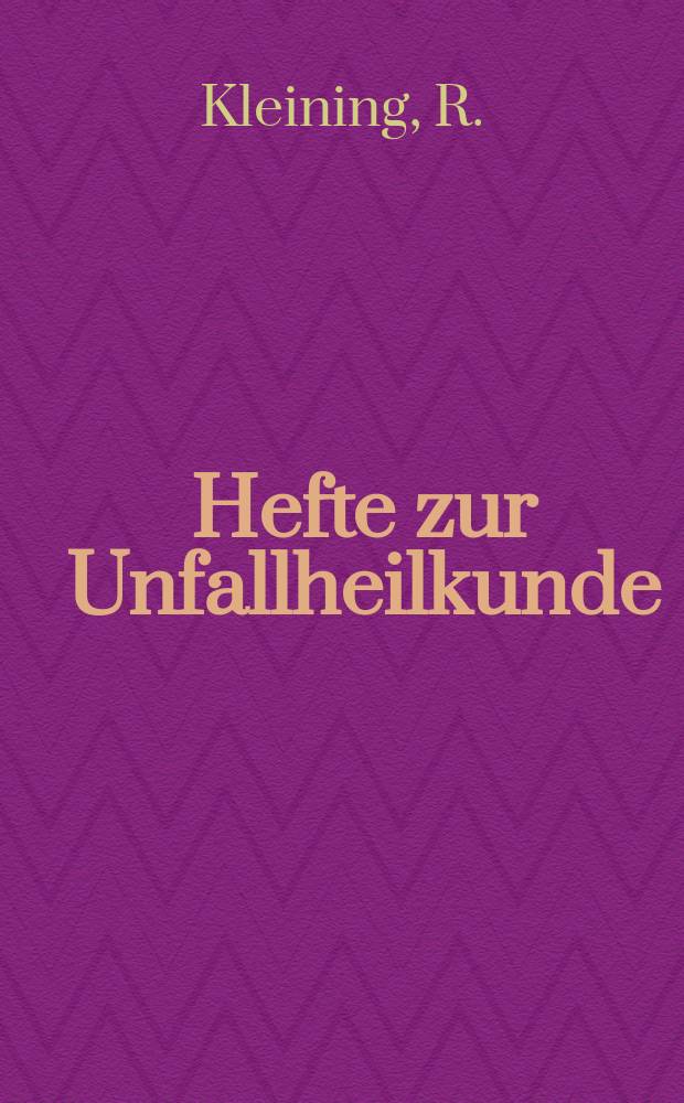 Hefte zur Unfallheilkunde : Beihefte zur "Monatsschrift für Unfallheilkunde". H.151 : Der Fixateur externe an der Tibia