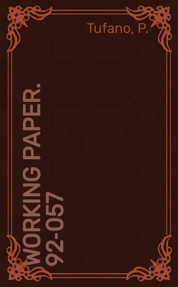 Working paper. 92-057 : Financing acquisitions in the late 1980s