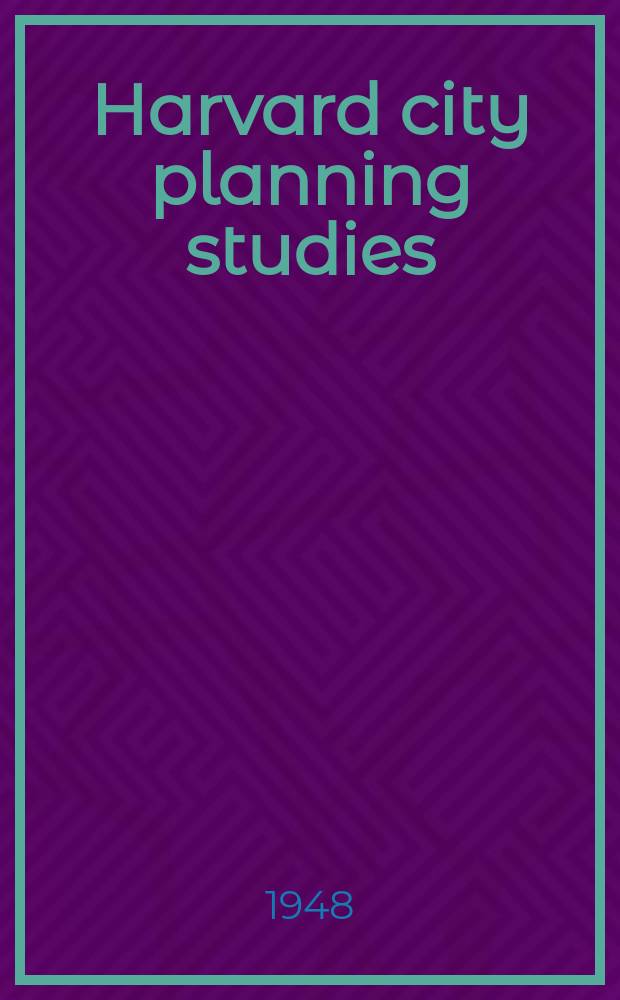 Harvard city planning studies