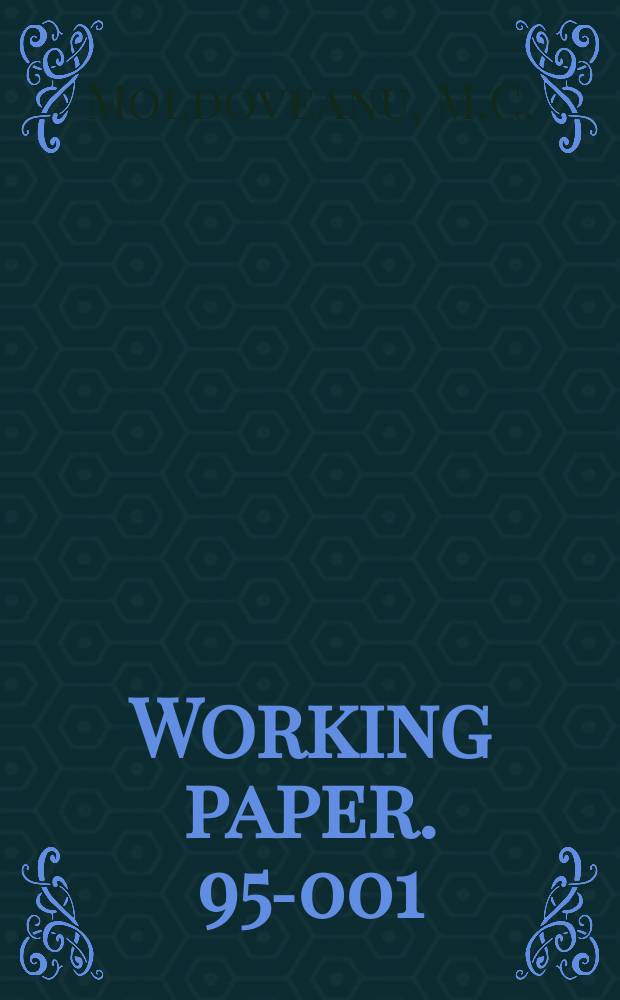 Working paper. 95-001 : Managerial competence in a complex ..
